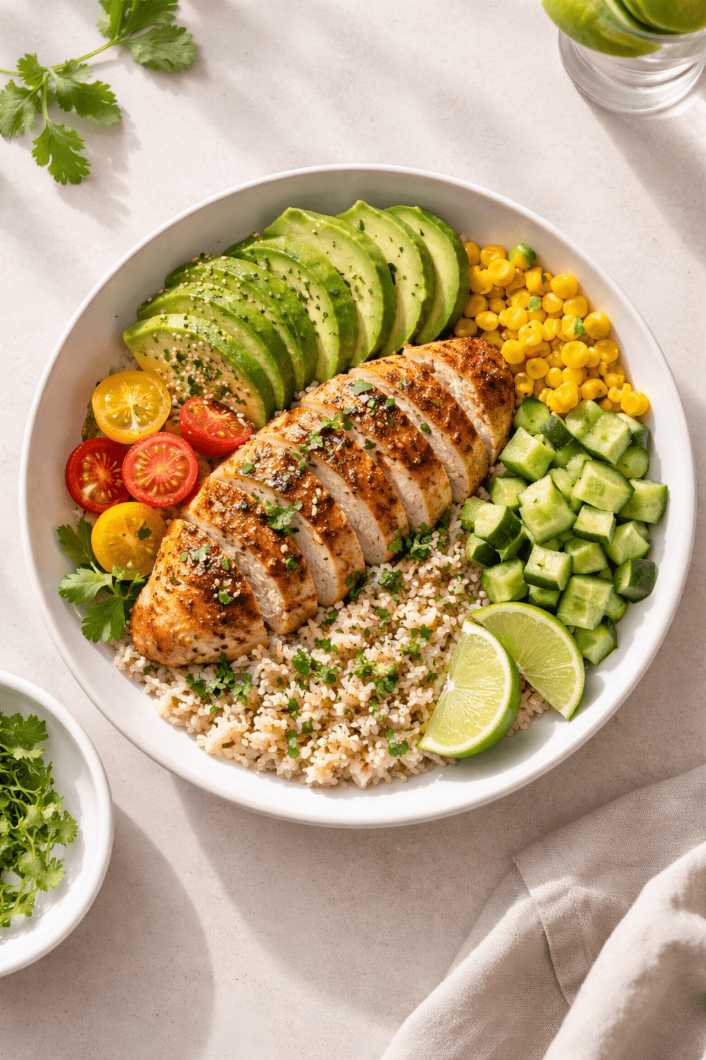 Chicken avocado bowl